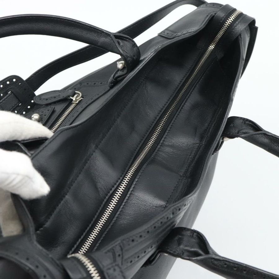 【日本直送】BALENCIAGA Neo Classic City 手袋 皮革 2way 黑色 銀色 Auth 194832SAM-5
