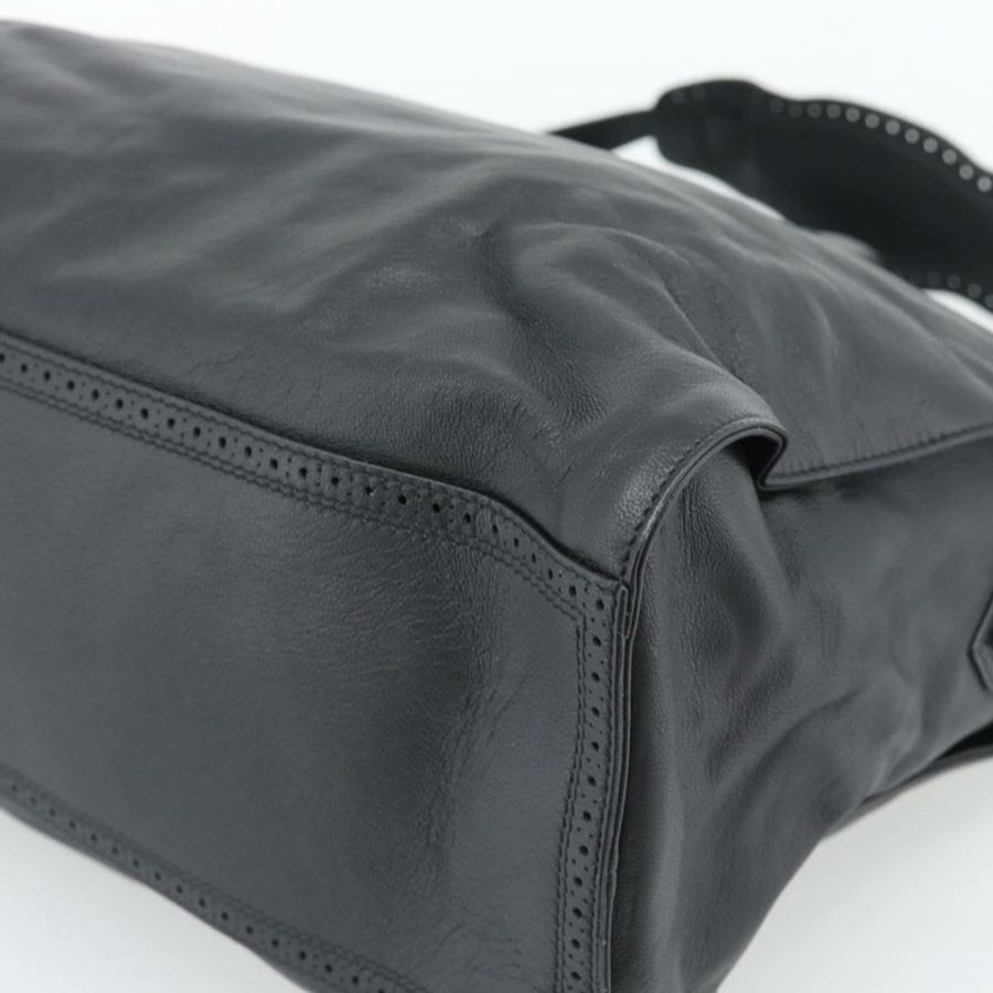 【日本直送】BALENCIAGA Neo Classic City 手袋 皮革 2way 黑色 銀色 Auth 194832SAM-16