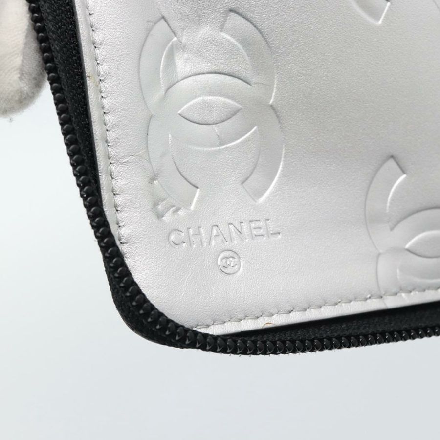 【日本直送】香奈兒 (CHANEL) 絎縫 Cambon 系列長款錢包,黑色銀色雙C標誌,正品編號 194958M-16