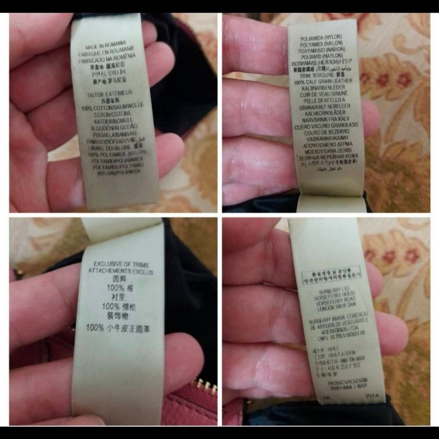 Burberry 正版 實用 小牛皮及棉麻布包身 微庫存折舊 肩背 斜背包 請看商品敘述-13