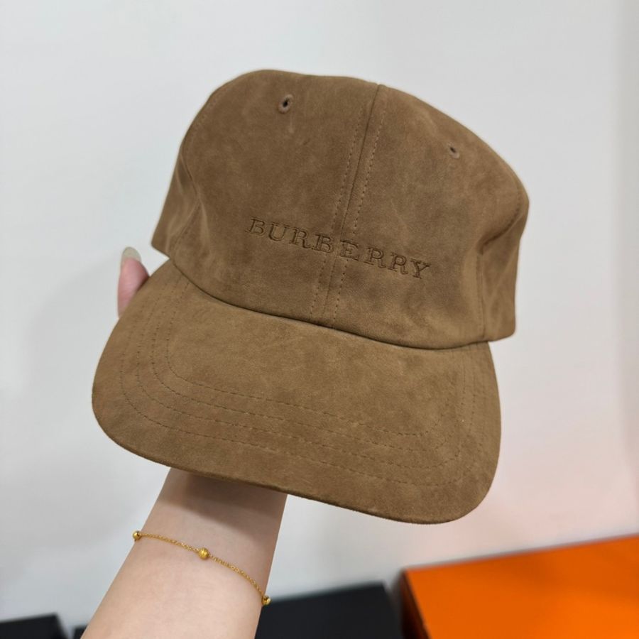 burberry 咖啡 麂皮 棒球帽 鴨舌帽 帽子 遮陽帽 休閒帽 《仙闆名牌精品》-0