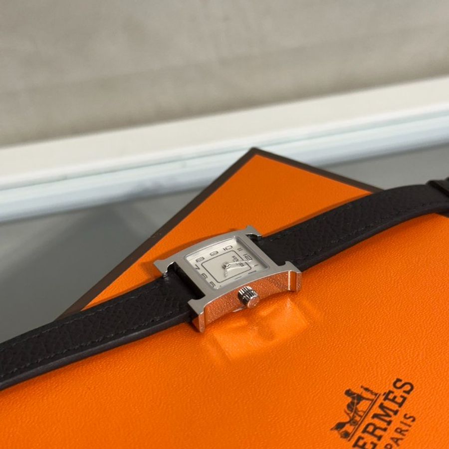 HERMES Heure H腕錶 - 21 黑銀 K-5