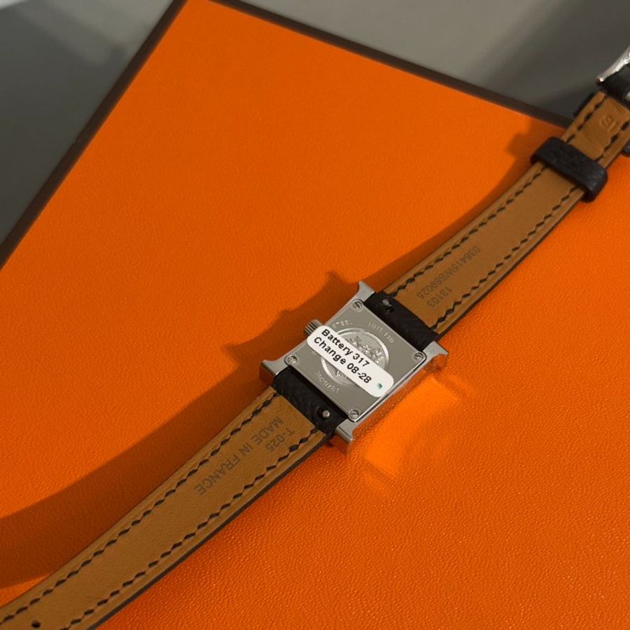 HERMES Heure H腕錶 - 21 黑銀 K-7