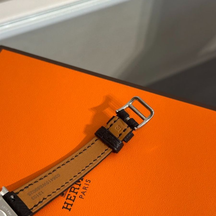 HERMES Heure H腕錶 - 21 黑銀 K-8