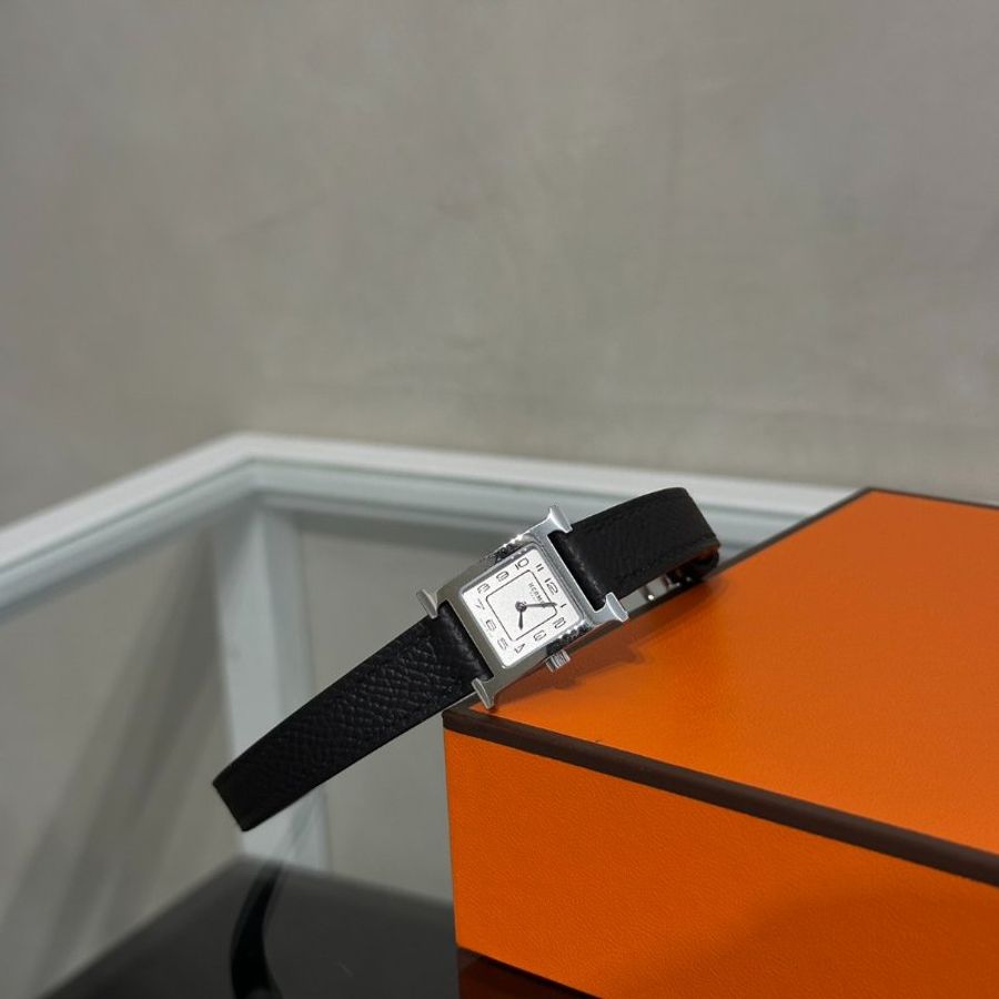 HERMES Heure H腕錶 - 21 黑銀 K-10