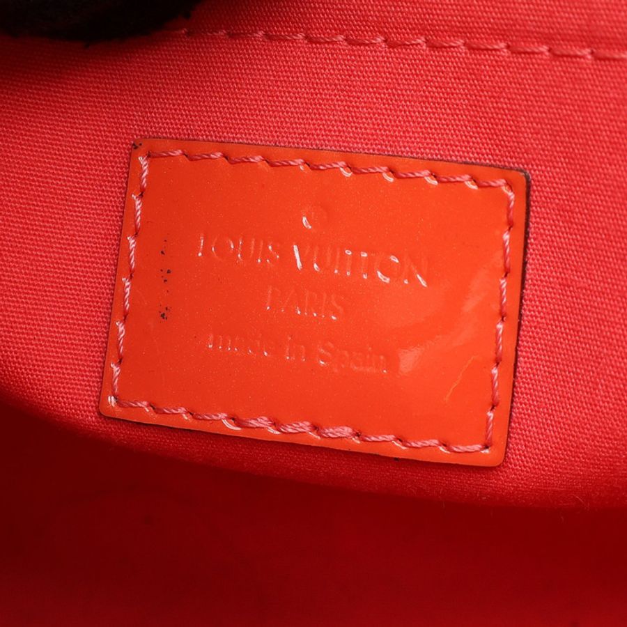 LOUIS VUITTON LV 路易威登 Montaigne BB 兩用包 橘色 原花壓紋 漆皮 褪色 M50187-5