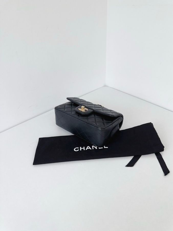 Chanel香奈兒🖤 黑金CF大mini鏈條包💕 99新✨芯片款 尺寸20*12*7-6