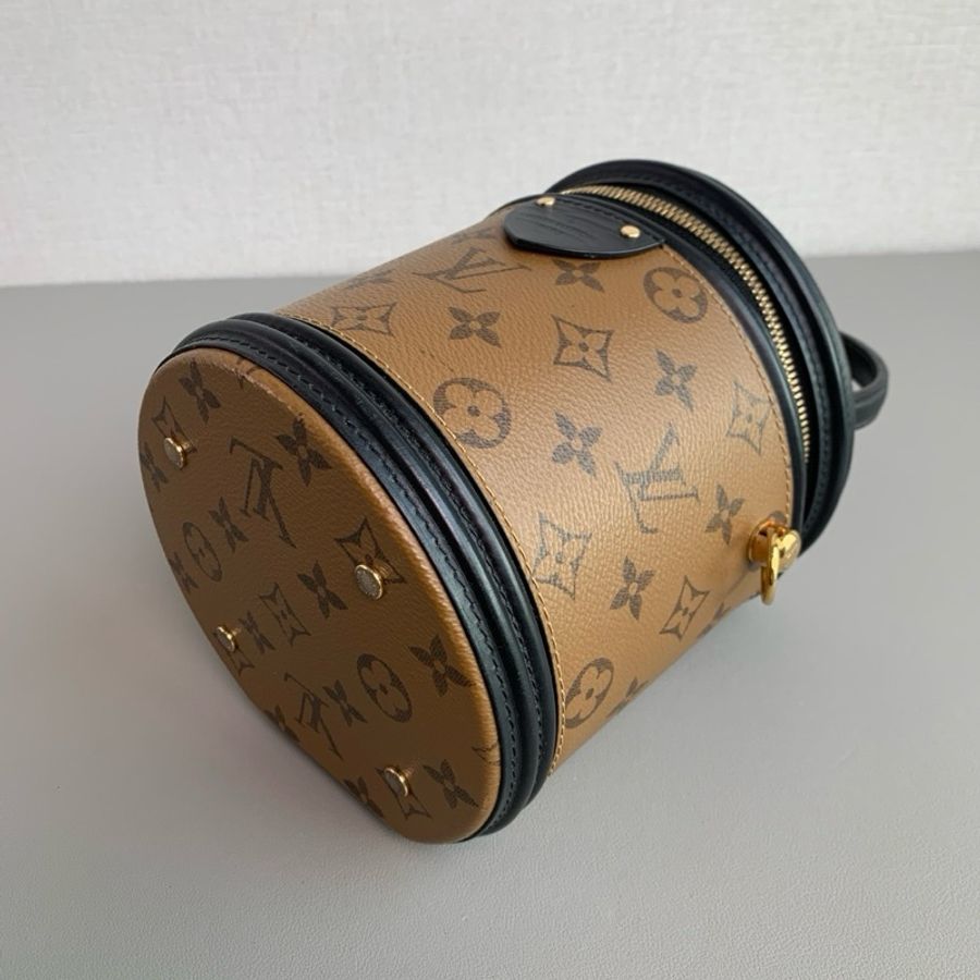 Louis Vuitton 路易威登👑 cannes老花飯桶包 發財桶 98新✨ 18年有芯片 尺寸:14x17-2