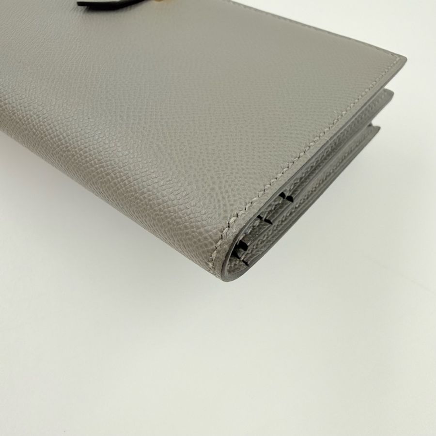 HERMES-積雲灰金釦Epson長夾-10