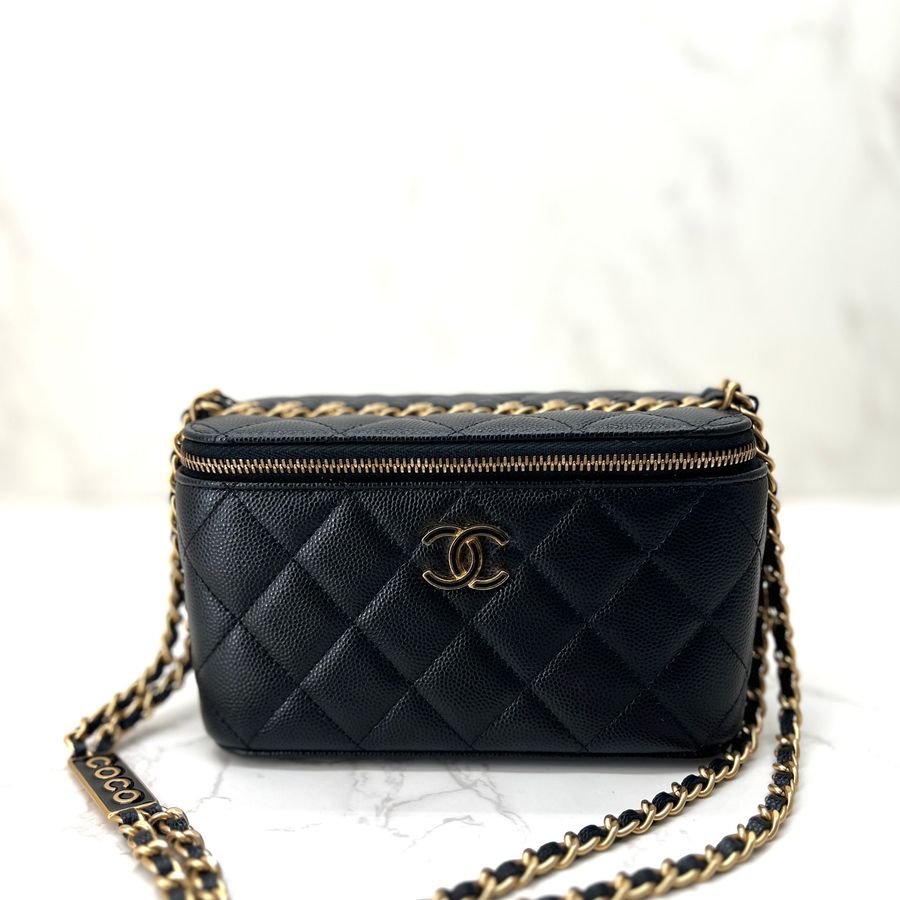 香緹國際精品 CHANEL 鍊帶 化妝包 長盒子包 1184-0