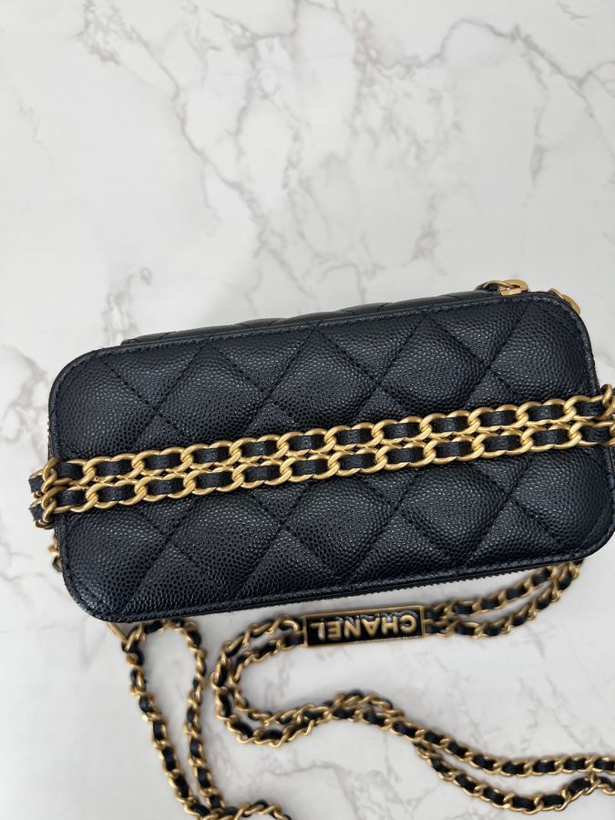 香緹國際精品 CHANEL 鍊帶 化妝包 長盒子包 1184-8