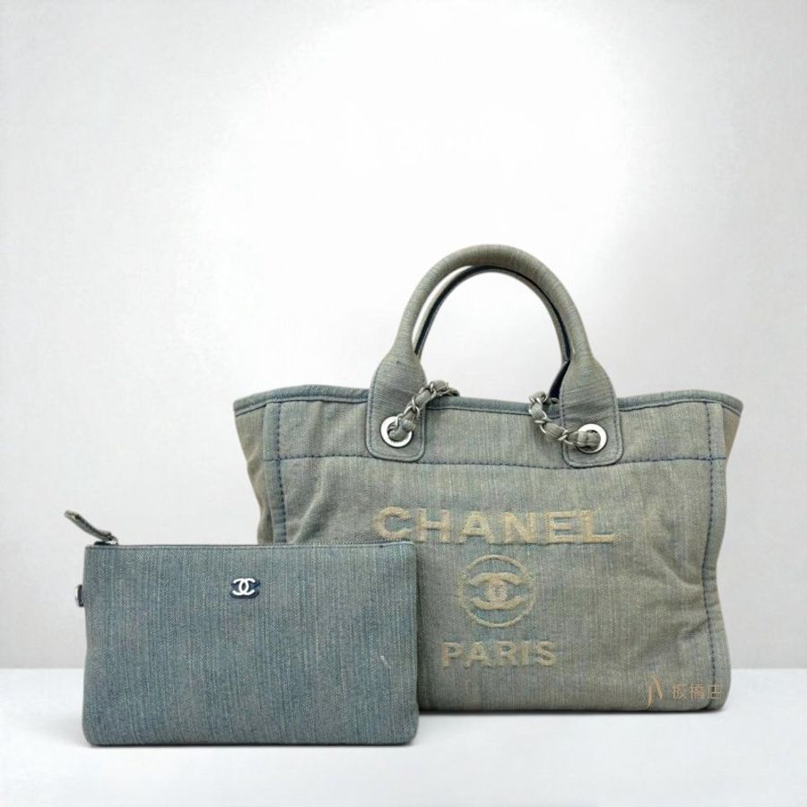 JS1529-CHANEL 仿舊丹寧牛仔沙灘包-0