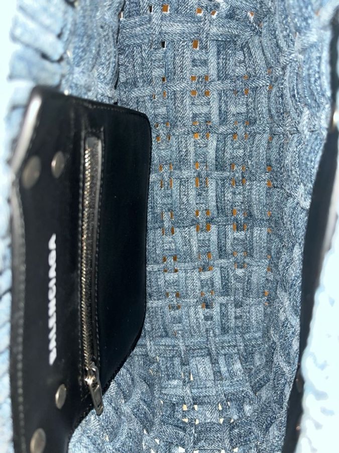 Balenciaga 巴黎世家 牛仔菜籃子包手提包斜挎包肩背包-6