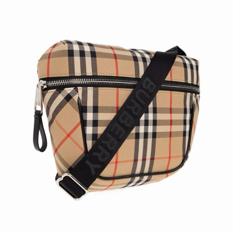 Burberry 男士 徽標拉鍊斜挎包 26.5cm*6cm*20cm-4