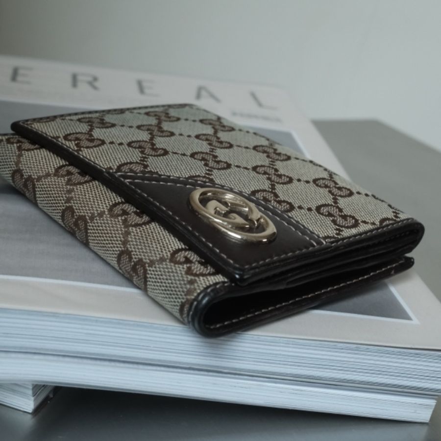 Gucci 經典 GG Canvas 雙G橢圓標牌短夾/皮夾/錢包|Tom Ford 時期作品-10