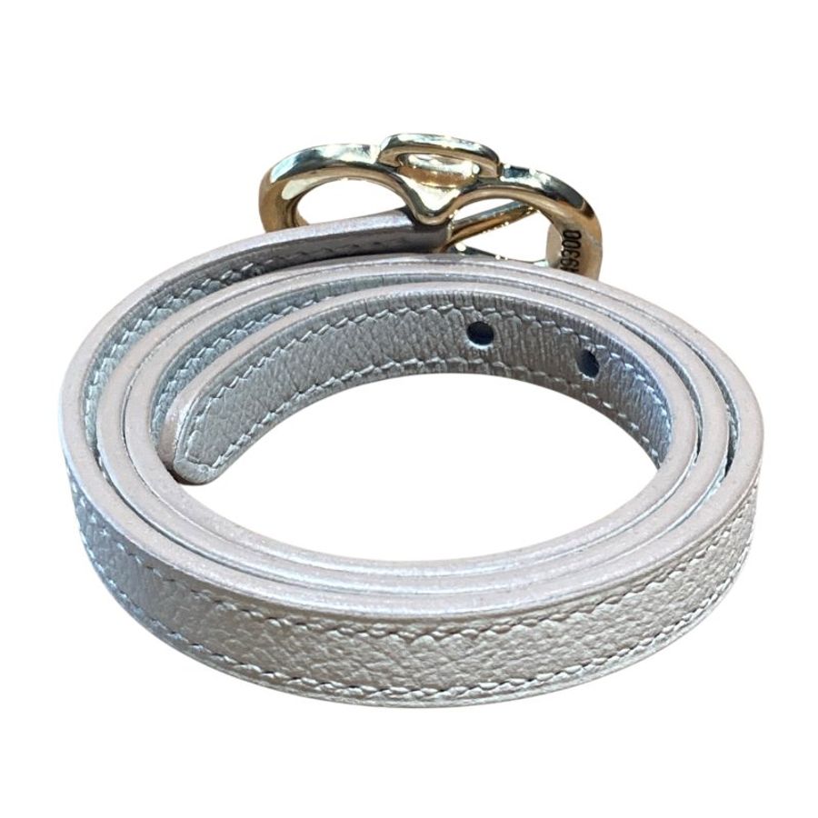 HERMES 愛馬仕 BOUCLERIES 白色 皮革 金釦-1