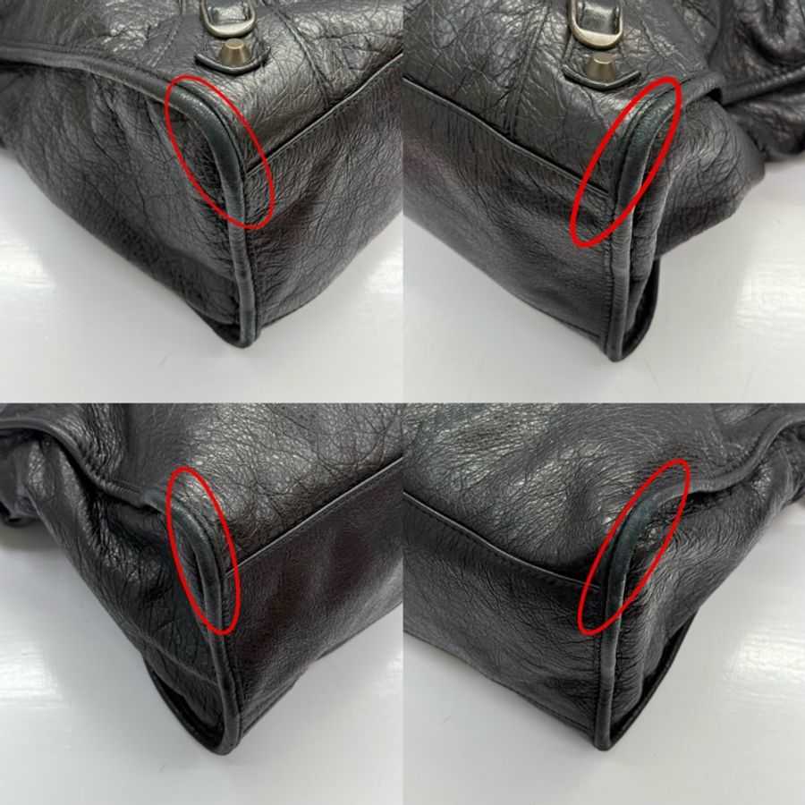 BALENCIAGA 巴黎世家 黑色 THE CITY 手提肩背2way包 城市包 115748-3