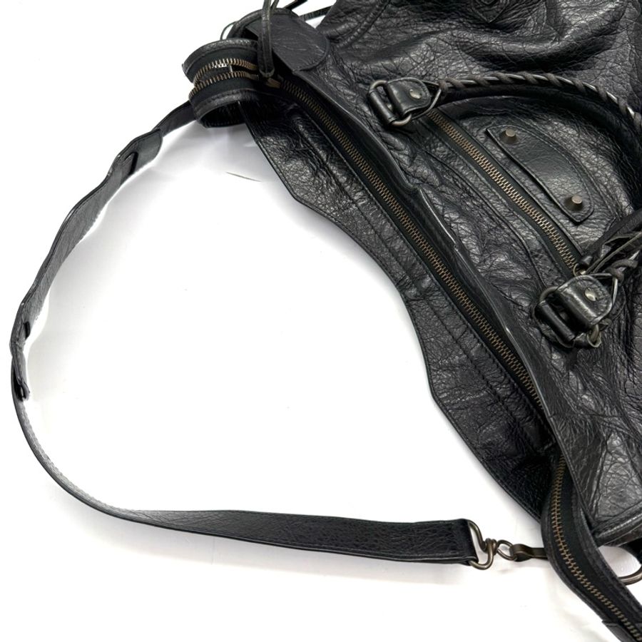 BALENCIAGA 巴黎世家 黑色 THE CITY 手提肩背2way包 城市包 115748-4
