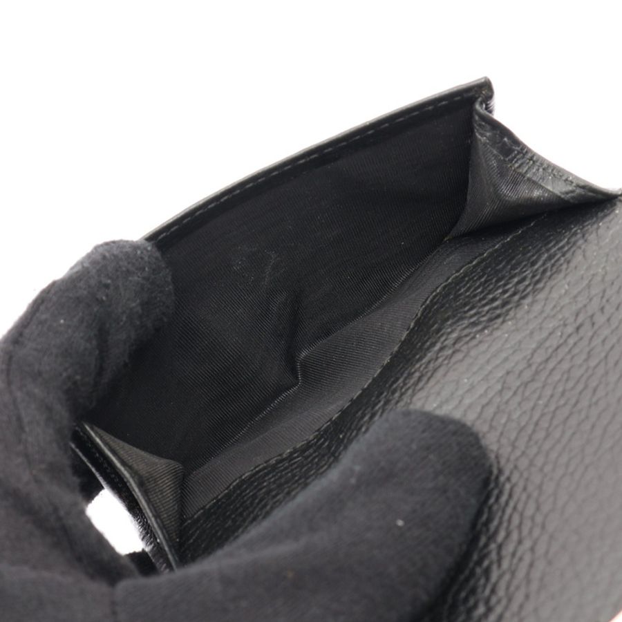 GUCCI 古馳 Interlocking G 二折短夾 黑色牛皮 615523-5