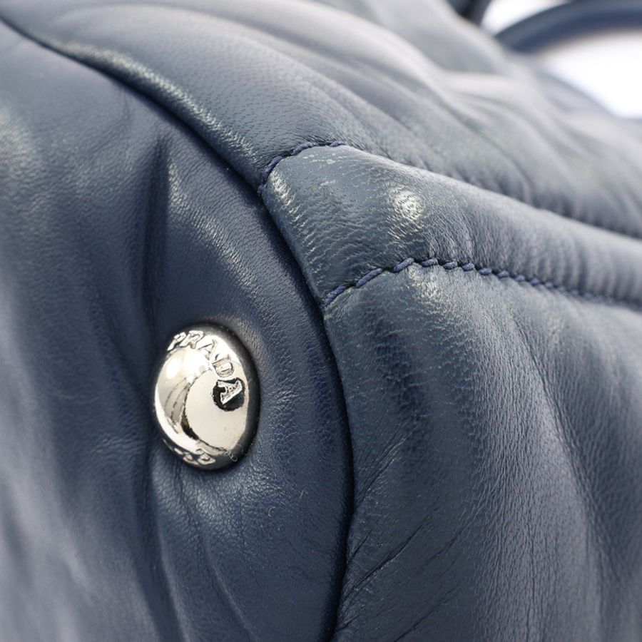 PRADA 普拉達 Bomber 兩用包 藍色 羊皮 BN2653-12