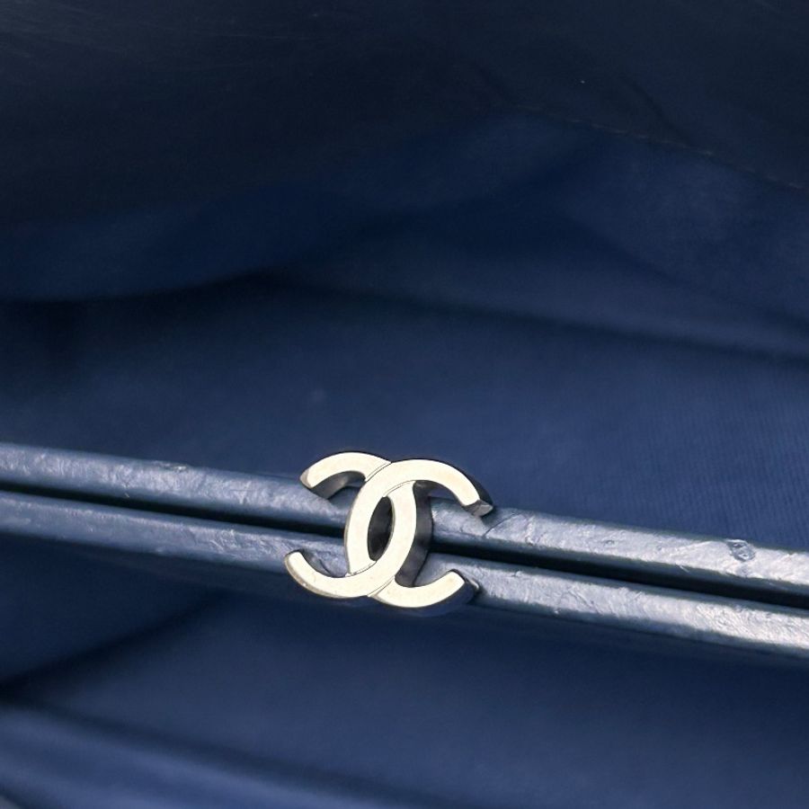 Chanel 皺褶牛皮保齡球包雙鏈條 手提包肩背包-21