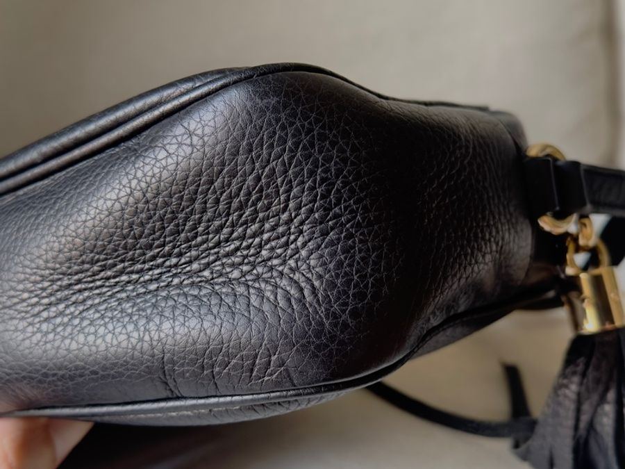 🏷️【精品割愛】Gucci Soho Disco 經典黑色流蘇相機包-9