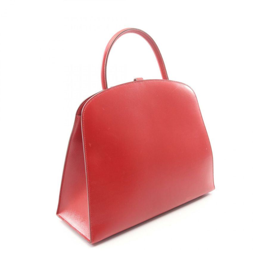 HERMES Darvi MM 手提包 Box 小牛皮 Rouge vif 二手女款 A GHW-1