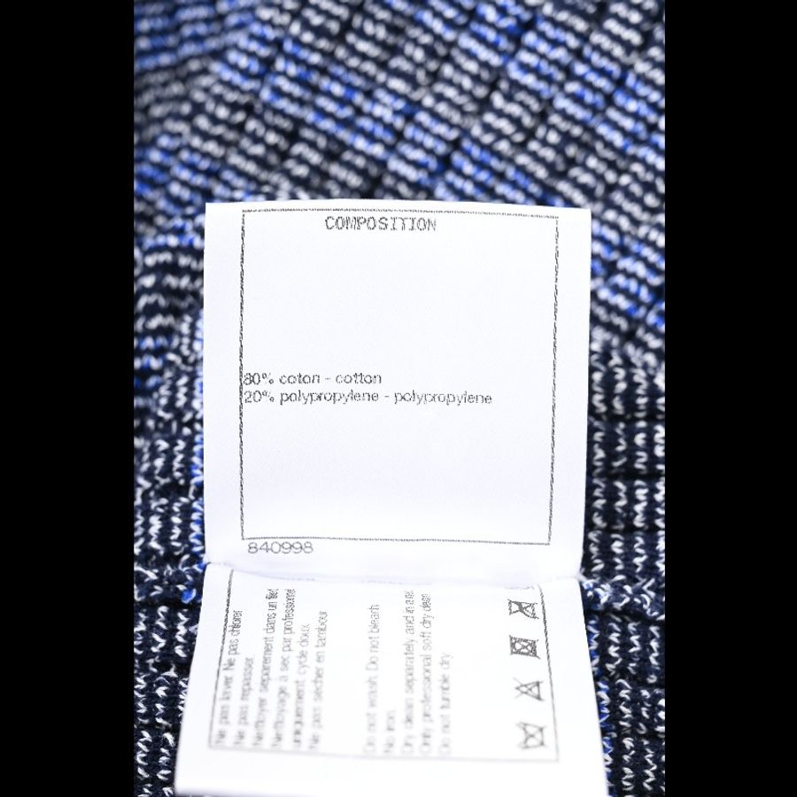 Chanel 20P蓝粉针织无袖连衣裙-8
