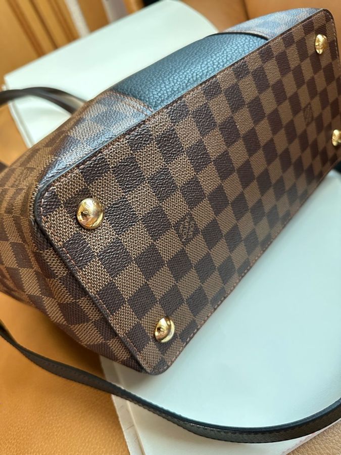 【專櫃真品】LV N44023 Jersey 棋盤格拼接黑色牛皮 兩用托特包／托特肩背兩用包-3