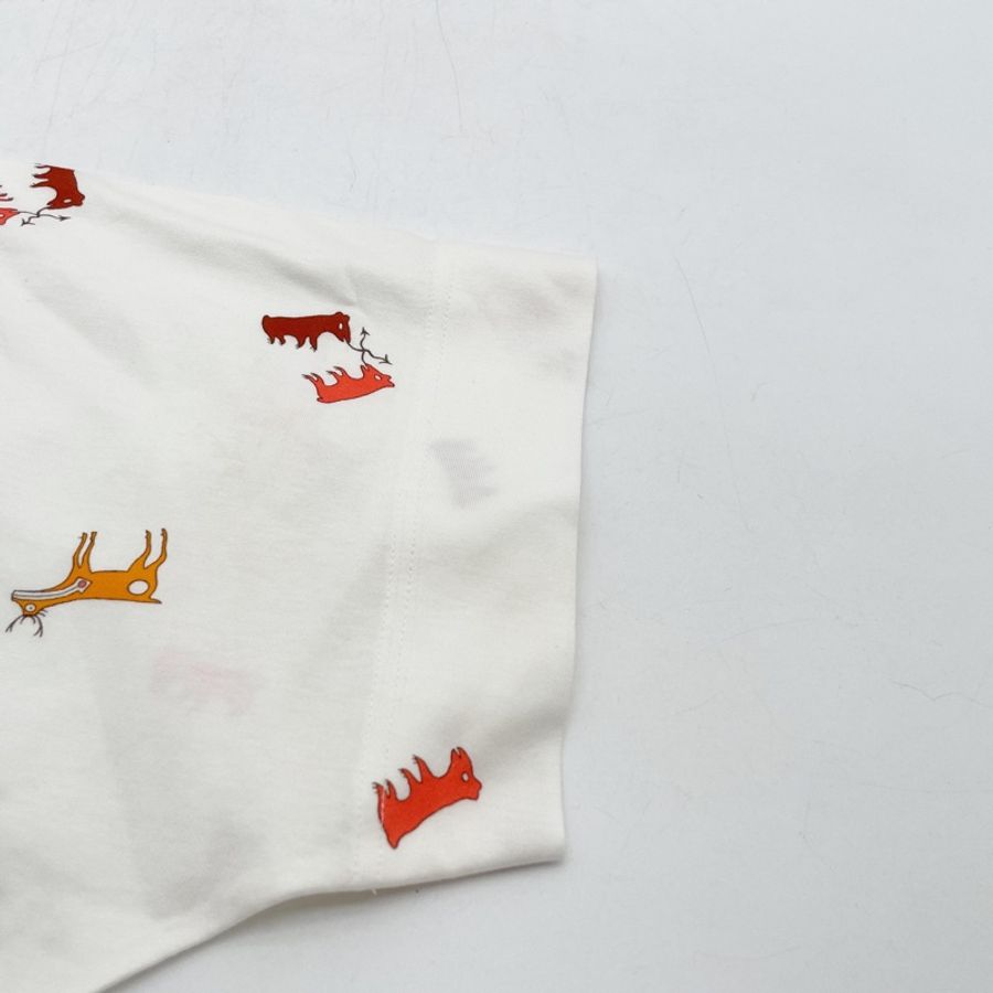 Hermès 愛馬仕 Kachinas 印第安守護神印花圓領短袖T恤 寬鬆款-2