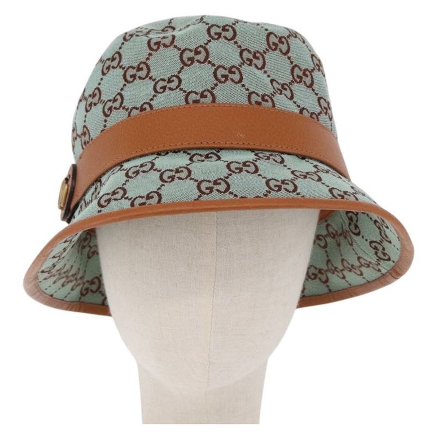 【日本直送】GUCCI GG帆布漁夫帽 M 米色金色 正品 ki6749M-12