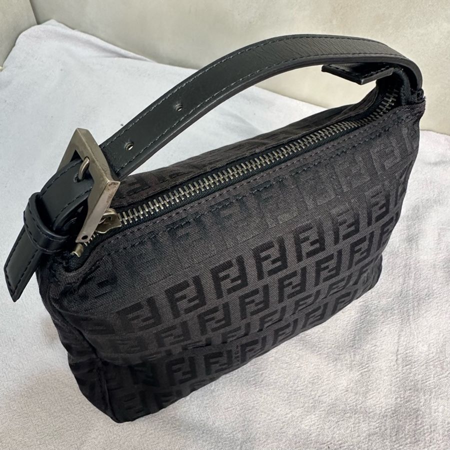【赫蒂國際精品】 Fendi Zucchino 帆布手拿包 vintage-9
