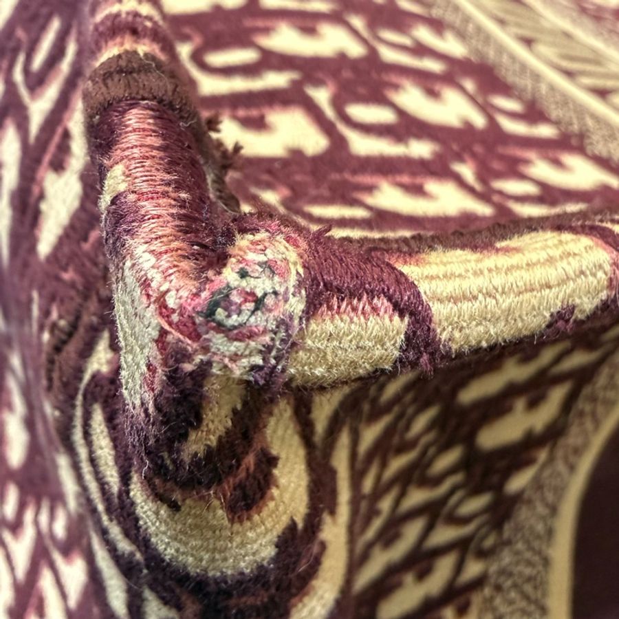 DIOR酒紅緹花中號BOOK TOTE-13