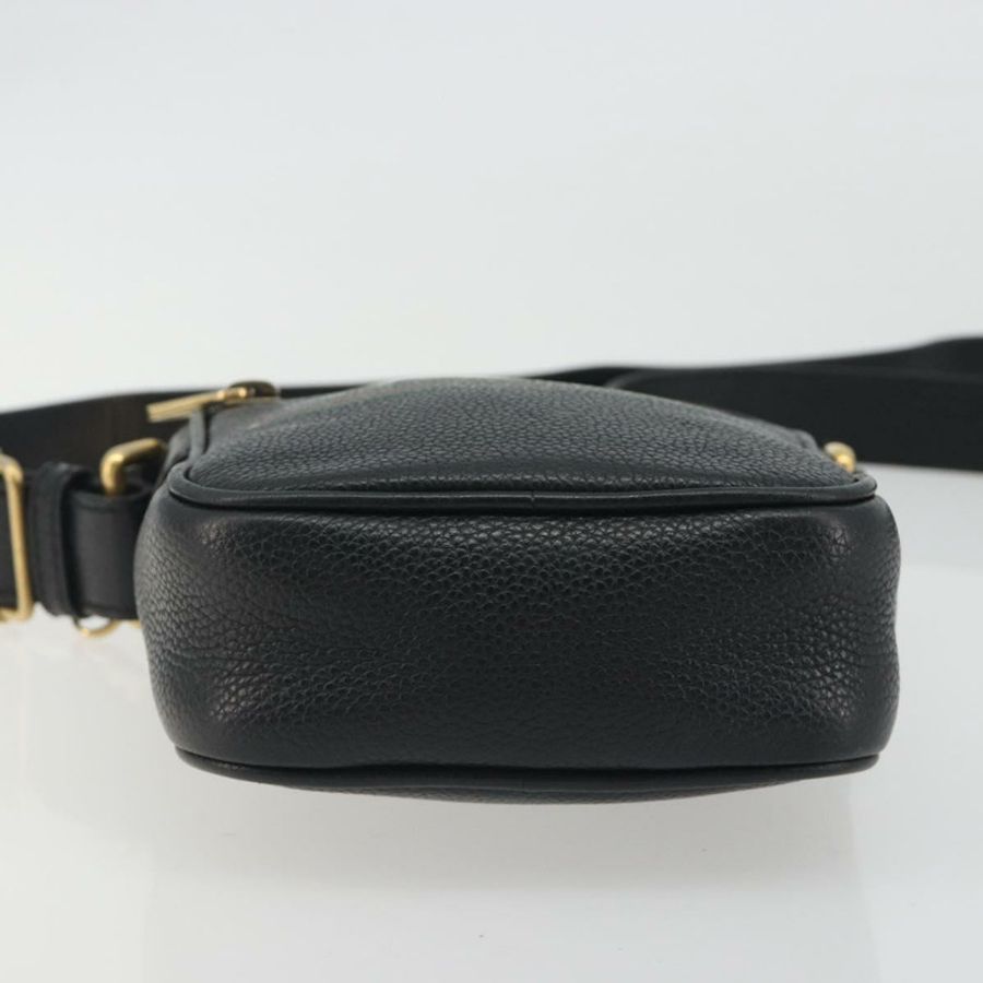【日本直送】GUCCI Web Sherry Line 單肩包,黑色金色皮革,貨號 574803,正品編號 192453V-4