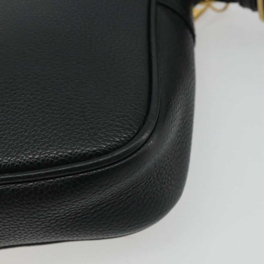 【日本直送】GUCCI Web Sherry Line 單肩包,黑色金色皮革,貨號 574803,正品編號 192453V-16