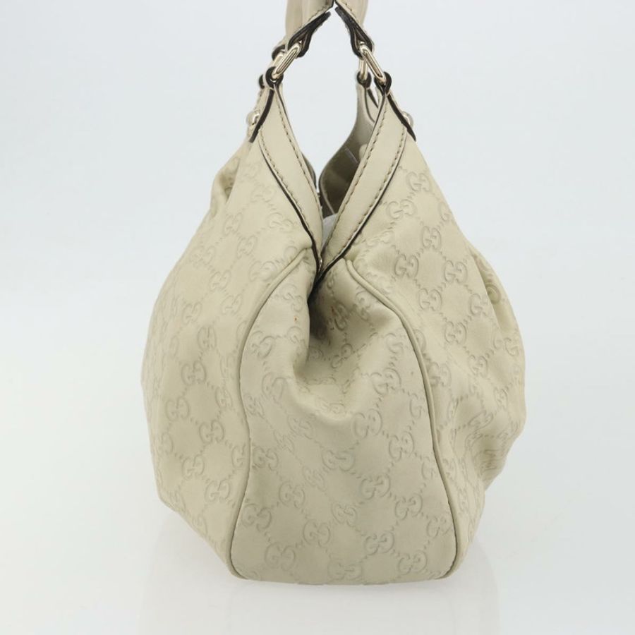 【日本直送】GUCCI GG帆布Guccissima托特包,象牙色/金色皮革款,貨號211944,正品編號193843V-2