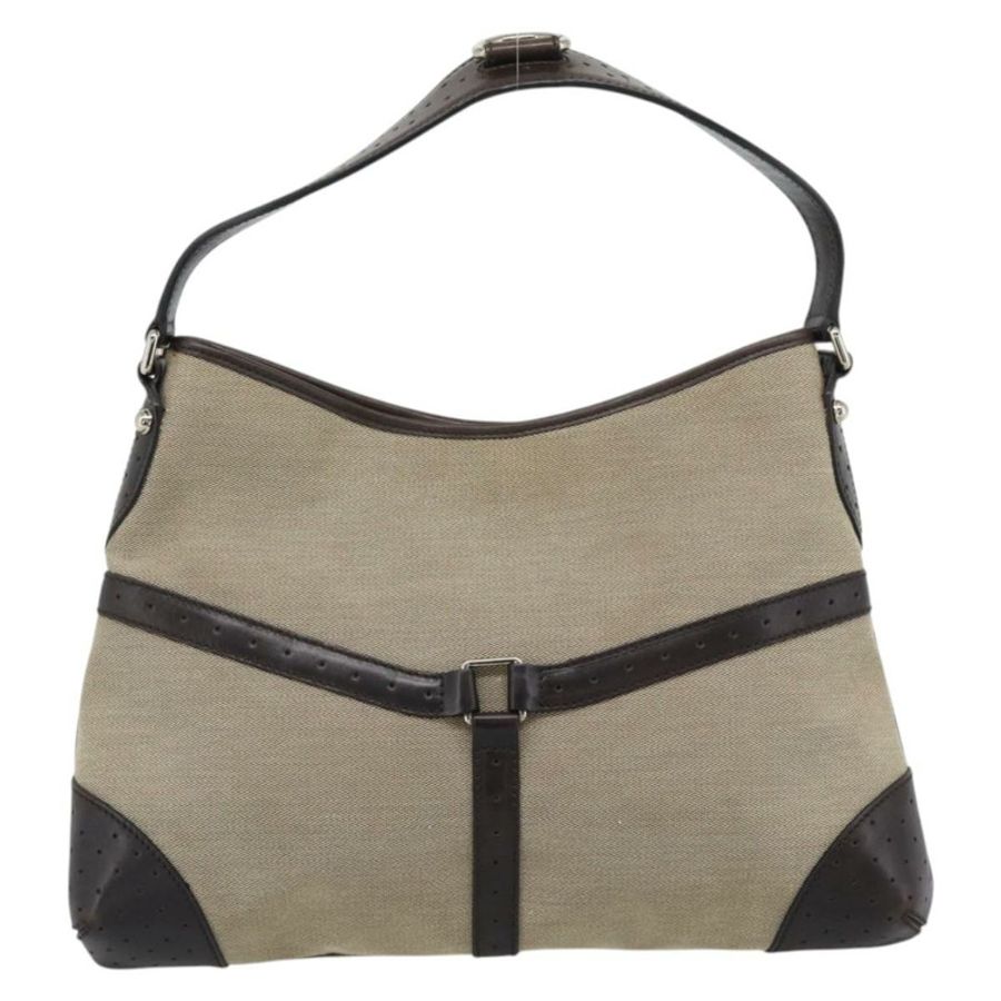 【日本直送】GUCCI Web Sherry Line 單肩包 帆布 米色 銀色 114879 正品 194715A-1