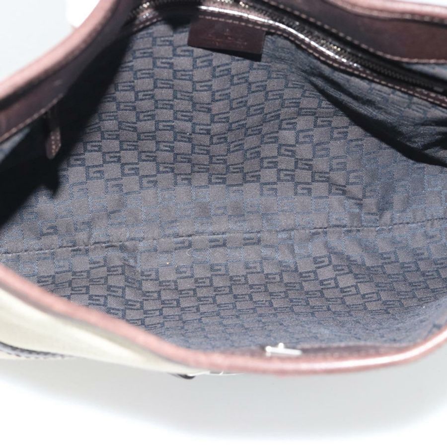 【日本直送】GUCCI Web Sherry Line 單肩包 帆布 米色 銀色 114879 正品 194715A-10