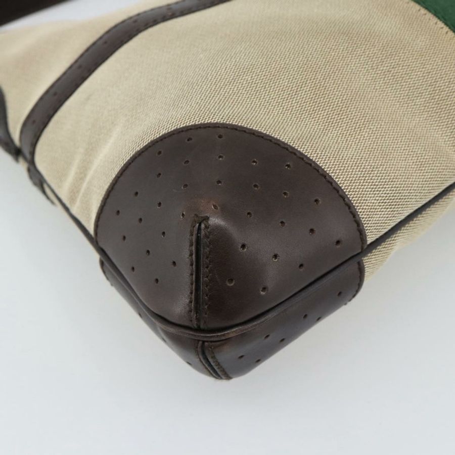 【日本直送】GUCCI Web Sherry Line 單肩包 帆布 米色 銀色 114879 正品 194715A-13
