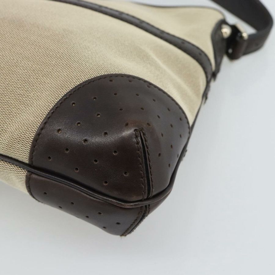 【日本直送】GUCCI Web Sherry Line 單肩包 帆布 米色 銀色 114879 正品 194715A-14