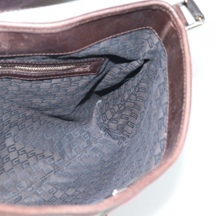 【日本直送】GUCCI Web Sherry Line 單肩包 帆布 米色 銀色 114879 正品 194715A-16