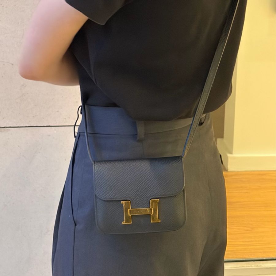 Hermes 黑金 Epsom牛皮 Constance Slim-14