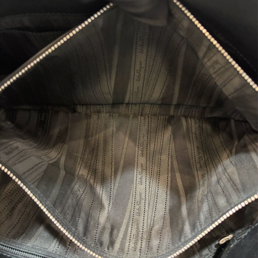 Salvatore Ferragamo 黑 牛皮 手提包 肩背包 購物包 BOOKTOTE-45