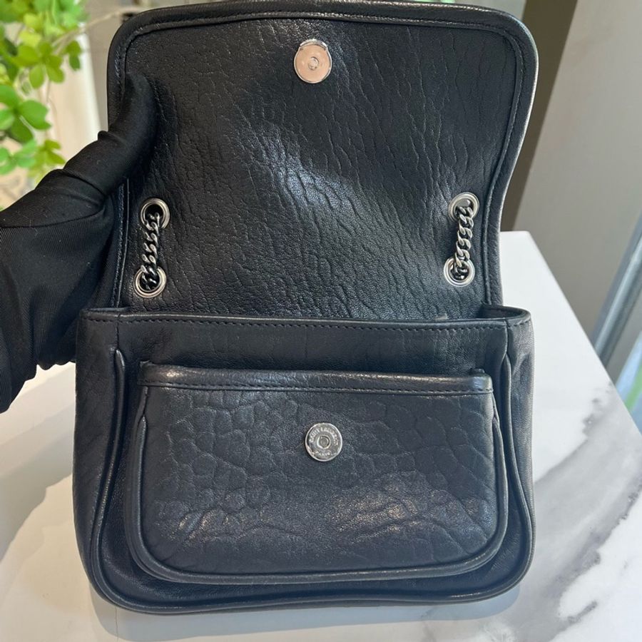 YSL聖羅蘭Niki mini黑金鍊條斜挎包-6