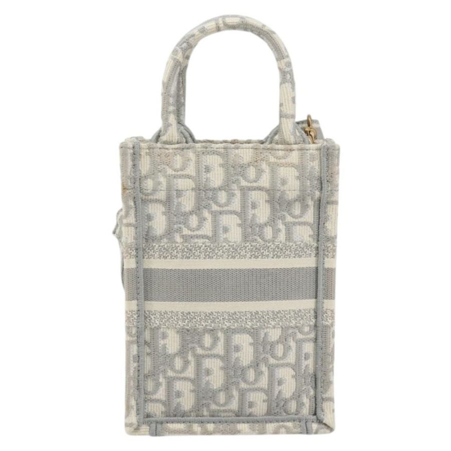 【日本直送】Christian Dior Trotter 帆布 Book Tote Mini 兩用灰色金色正品 193902-1