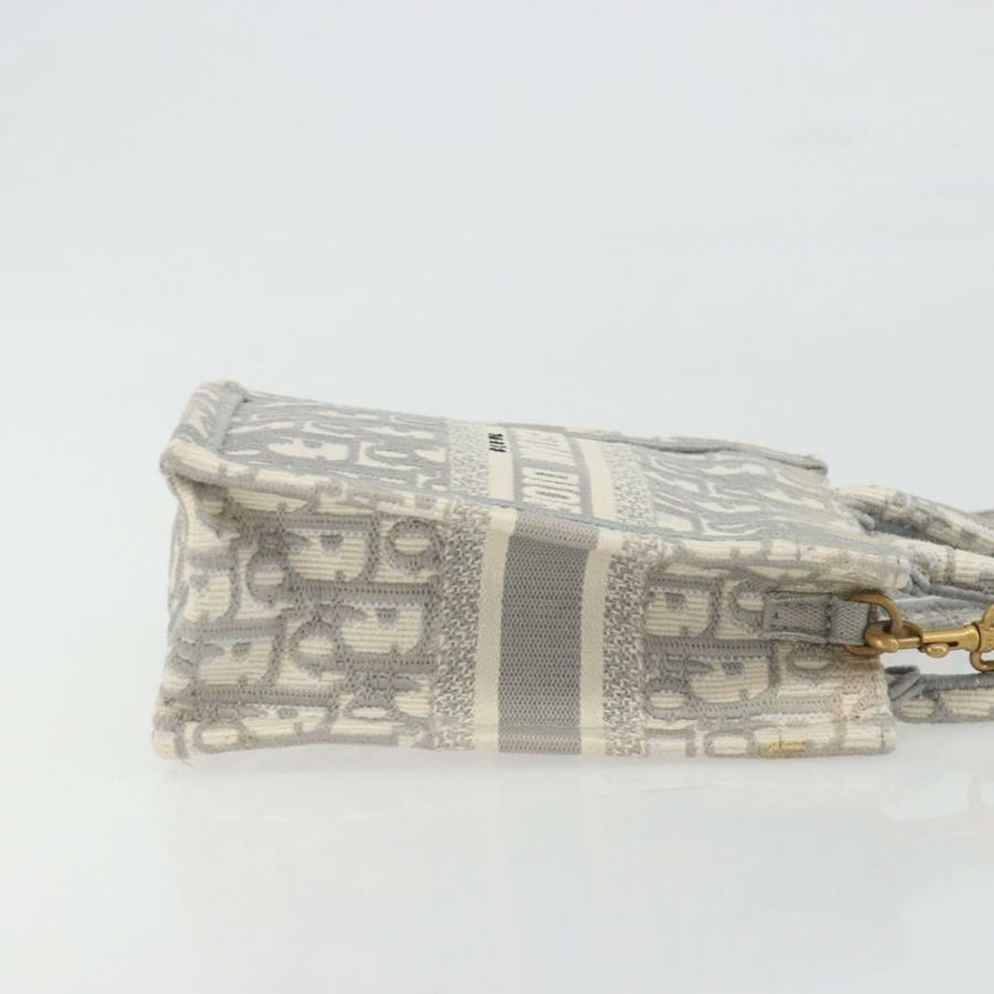 【日本直送】Christian Dior Trotter 帆布 Book Tote Mini 兩用灰色金色正品 193902-2