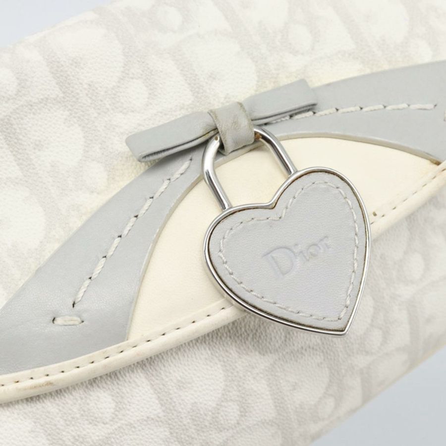 【日本直送】Christian Dior Trotter帆布浪漫鏈條包 PVC 白色銀色 正品 194899V-9