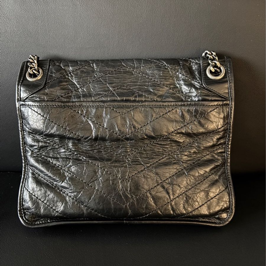 聖羅蘭 YSL 中號黑銀Niki D扣-2