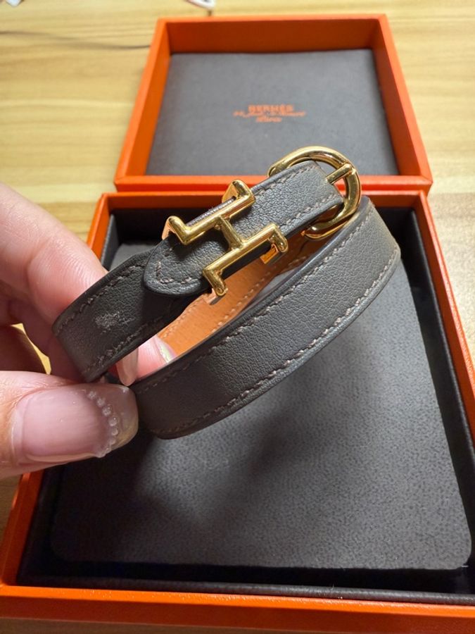 Hermes 皮革手鍊-7