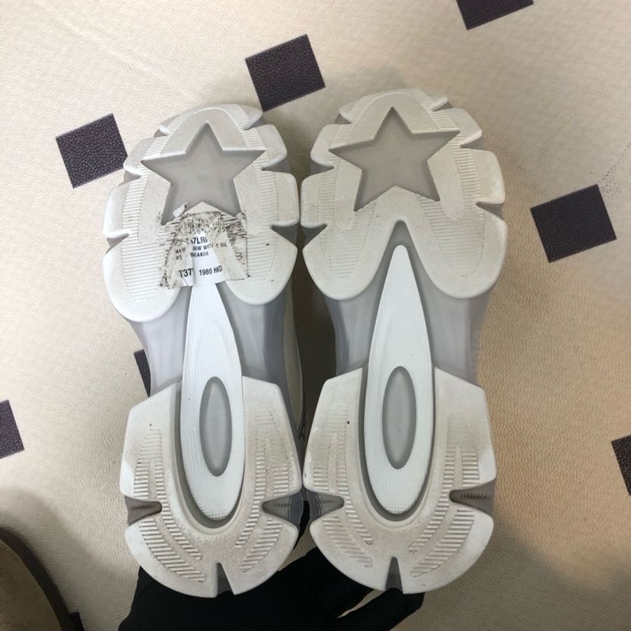 迪奧/Dior Vibe運動鞋 白色拼銀色氣墊增高運動鞋 98新 37碼-6